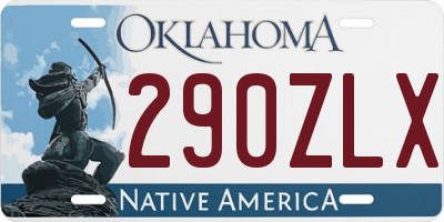 OK license plate 290ZLX