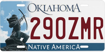 OK license plate 290ZMR
