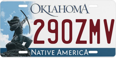 OK license plate 290ZMV