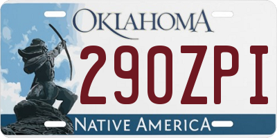 OK license plate 290ZPI