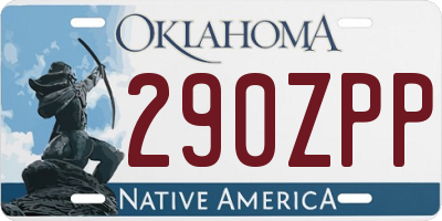 OK license plate 290ZPP