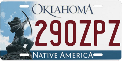 OK license plate 290ZPZ