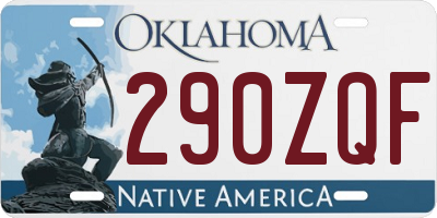 OK license plate 290ZQF