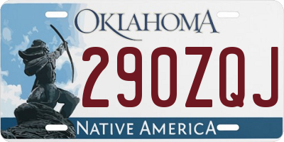 OK license plate 290ZQJ