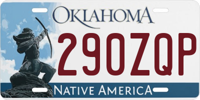 OK license plate 290ZQP