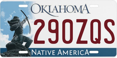 OK license plate 290ZQS