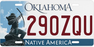 OK license plate 290ZQU