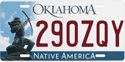OK license plate 290ZQY