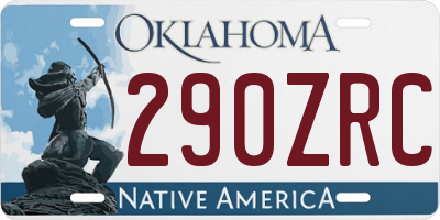 OK license plate 290ZRC