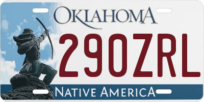 OK license plate 290ZRL