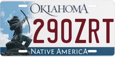 OK license plate 290ZRT