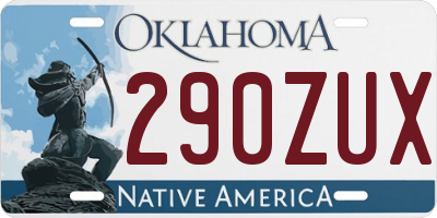 OK license plate 290ZUX