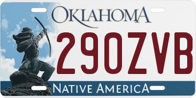 OK license plate 290ZVB