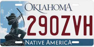 OK license plate 290ZVH