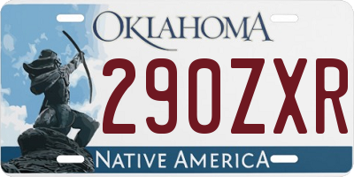 OK license plate 290ZXR