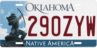 OK license plate 290ZYW