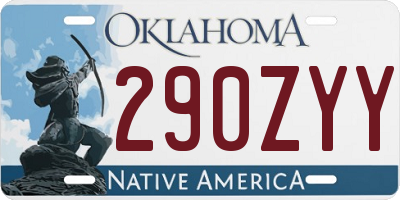 OK license plate 290ZYY