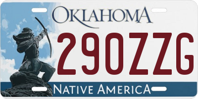 OK license plate 290ZZG