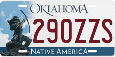 OK license plate 290ZZS