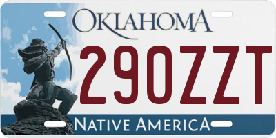 OK license plate 290ZZT