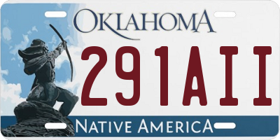 OK license plate 291AII