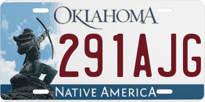 OK license plate 291AJG