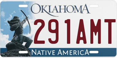 OK license plate 291AMT