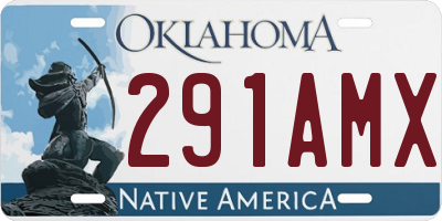 OK license plate 291AMX
