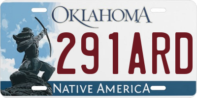 OK license plate 291ARD