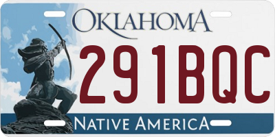 OK license plate 291BQC