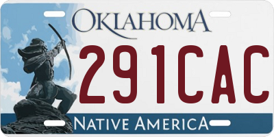 OK license plate 291CAC