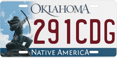 OK license plate 291CDG