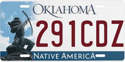 OK license plate 291CDZ