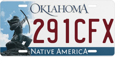 OK license plate 291CFX