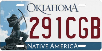 OK license plate 291CGB
