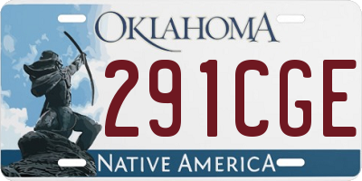 OK license plate 291CGE