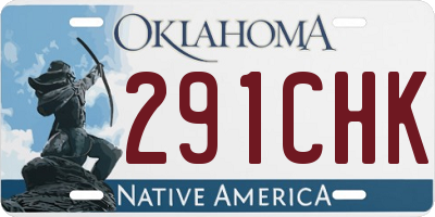 OK license plate 291CHK