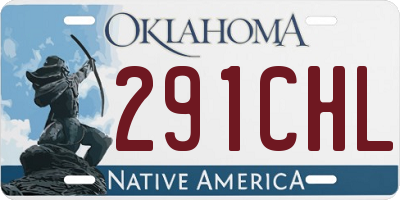 OK license plate 291CHL