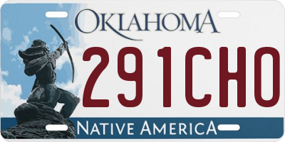 OK license plate 291CHO