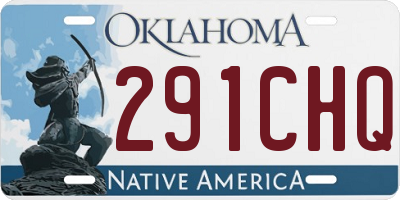 OK license plate 291CHQ