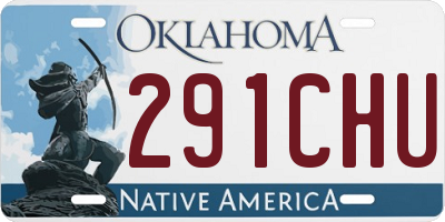 OK license plate 291CHU