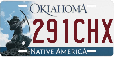 OK license plate 291CHX