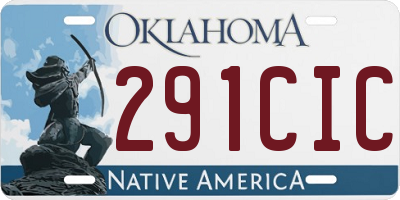 OK license plate 291CIC