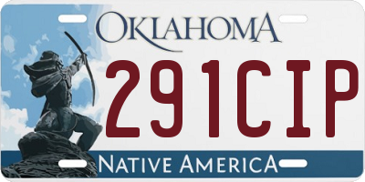 OK license plate 291CIP