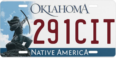 OK license plate 291CIT