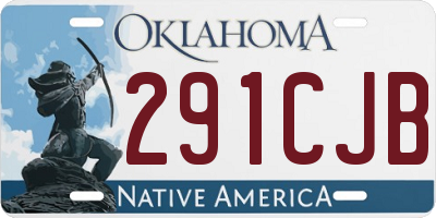 OK license plate 291CJB