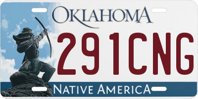OK license plate 291CNG