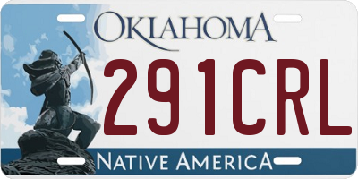 OK license plate 291CRL