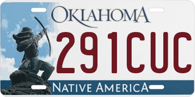 OK license plate 291CUC
