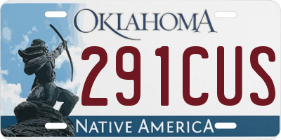 OK license plate 291CUS